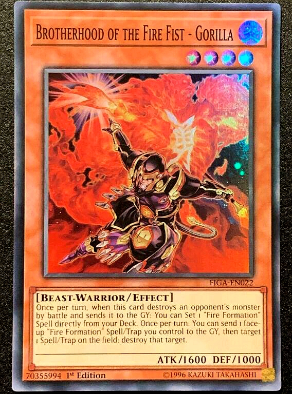 游戏王 美英一刷  FIGA-EN022 SR  勇炎星 猿胜 K1B