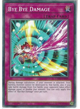 游戏王 美英一刷  CHIM-EN096 N 伤害再见 ID1