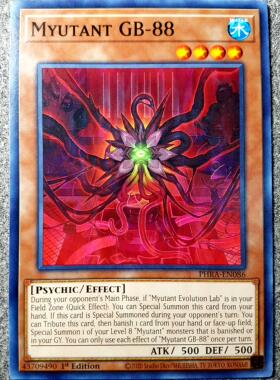 游戏王 美英一刷 PHRA-EN086 N 突异变种 GB-88  X5A