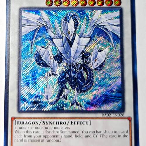 游戏王美英一刷RA02-EN026 SCR 冰结界之龙 三叉龙 Qp2 Trishula