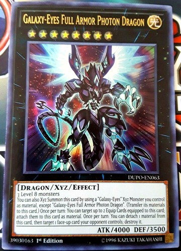 游戏王 美英一刷 DUPO-EN063  UR 银河眼 重铠光子龙  M8BC