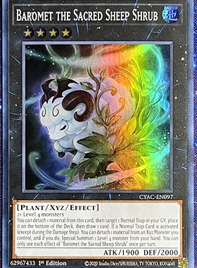 游戏王 美英一刷 CYAC-EN097 SR 神羊树 植物羊魔 V3B