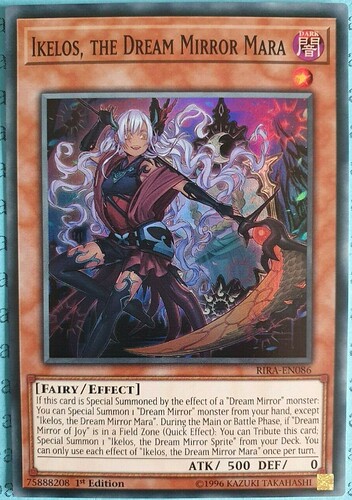 游戏王 美英一刷 RIRA-EN086 SR 梦镜噩灵 梦镜魔灵 夜利欧丝 5L2