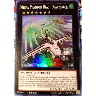 游戏王 美英一刷INCH-EN051 SR 幻兽机 哥萨克龙 Dracossack C4A