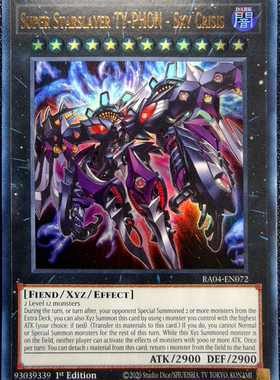 游戏王美英一刷RA04-EN072 UR 神兵灾星－厄咒弑 堤 丰 QK