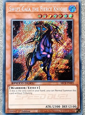 游戏王 美英一刷 SBCB-EN005 SCR 疾风之暗黑骑士 盖亚