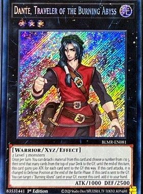 游戏王 美英一刷 BLMR-EN081 SCR 彼岸旅人 但丁  K3A