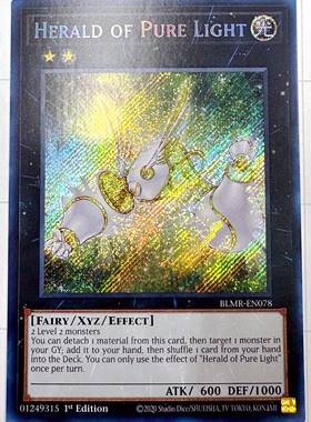 游戏王 美英一刷 BLMR-EN078 SCR 圣光之宣告者 D9C