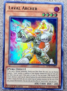 游戏王 美英一刷 GFTP-EN002 UR  熔岩弓手 I4A