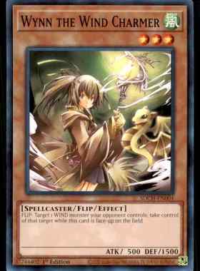 游戏王 美英一刷 SDCH-EN004  N 风灵使 薇茵  V4