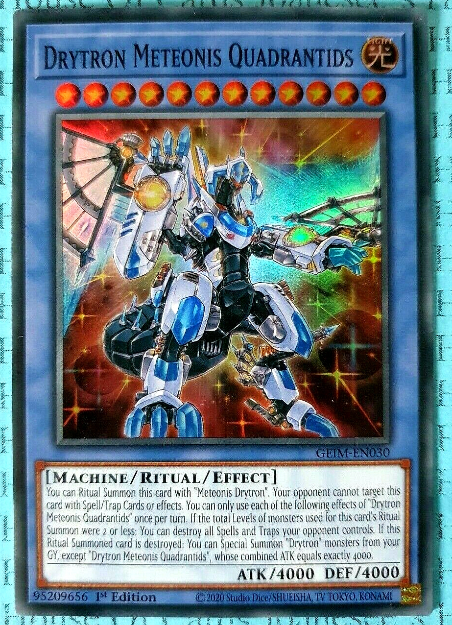 游戏王 美英一刷GEIM-EN030 SR  SR 龙仪巧-天龙流星=QUA B3A DQ3