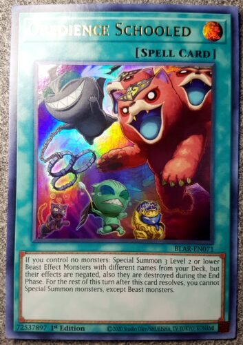 游戏王 美英一刷  BLAR-EN071 UR 魔兽的怀柔 O5A