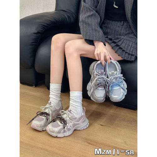 松糕底休闲鞋美之美休闲