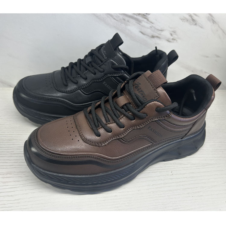 小白头层牛皮秋季休闲风韩版男鞋