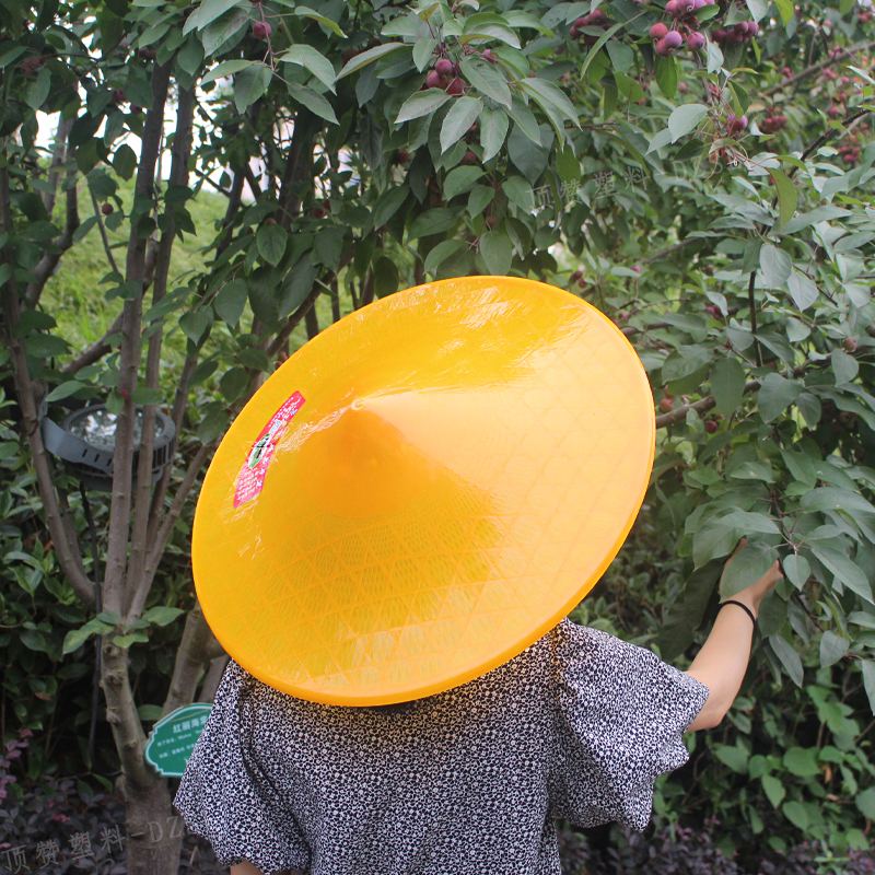 斗笠帽塑料防竹编防雨遮阳耐用