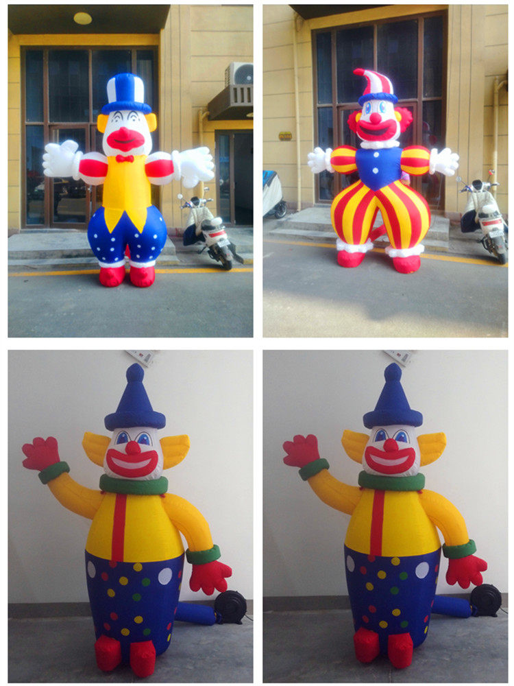 充气拱门卡通气模模型彩色小丑彩虹门开业摇摆跳舞人招手广告人偶
