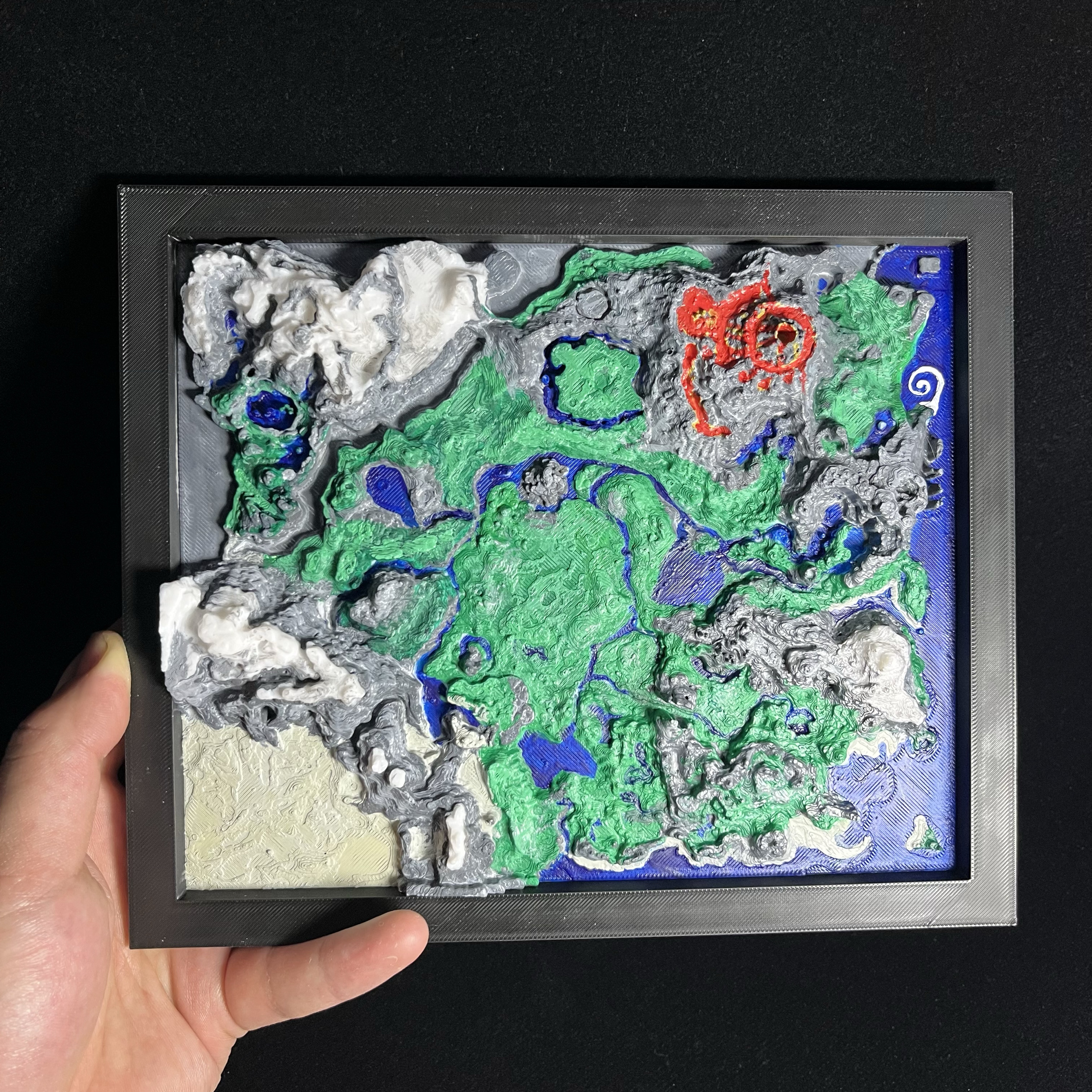 塞尔达传说旷野之息海拉鲁大陆立体地图手办游戏动漫周边现货模型