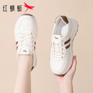 厚底透气软底轻便防滑小白鞋 红蜻蜓女鞋 女大码 休闲运动鞋 春季 新款