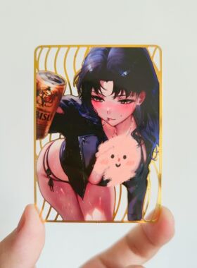 eva 新世纪福音战士 葛城美里 diy金属收藏卡 金属书签 新款 同人