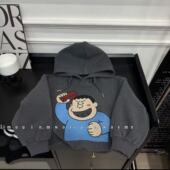 印花上衣 男女童宽松连帽卡通小胖孩卫衣长袖 新款 上新连帽秋冬款