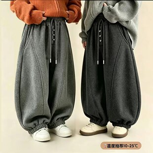 2026春秋儿童弯刀卫裤男女中大童韩版宽松灯笼裤洋气休闲运动长裤