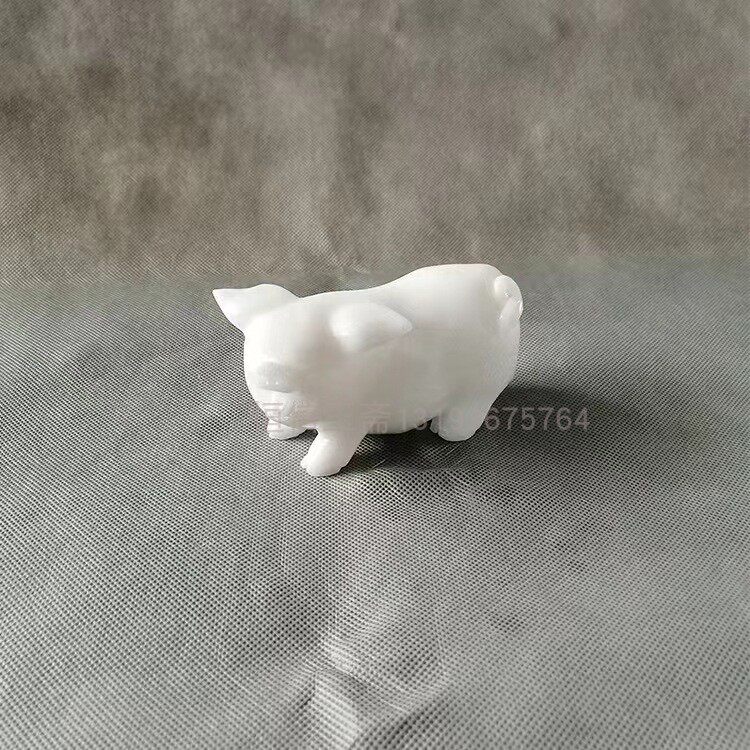 清货阿富汗玉生肖猪摆件白玉发财福猪家居办公室工艺礼品摆饰商务