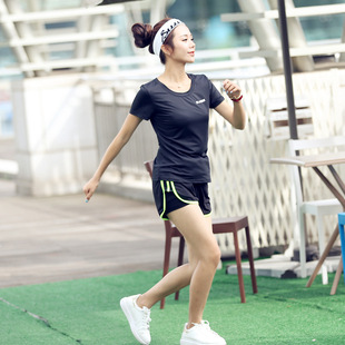 女装 上衣短袖 修身 运动服速干体恤韩式 打底弹力健身瑜伽跑步T恤衫
