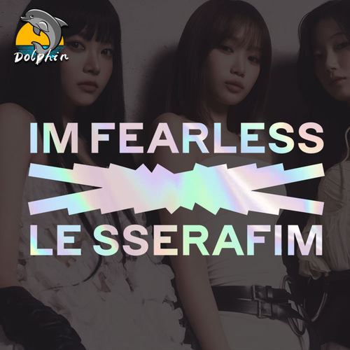 爱豆女团炽LE SSERAFIM标志反光车贴电动摩托车身后窗玻璃装饰贴