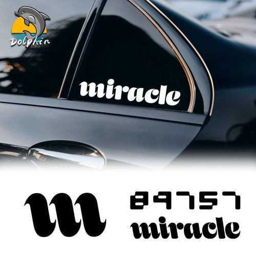 miracle小奇迹林俊杰89757反光车贴电动摩托车身后窗玻璃装饰贴