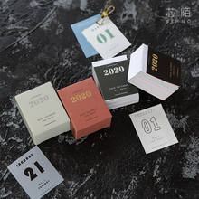 2020年mini迷你小日历可撕手帐日付复古ins创意素材摆件台历 2019