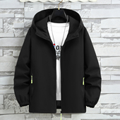 工作服定制春秋连帽夹克印字logo企业加大码 网衬冲锋衣外套 男女装