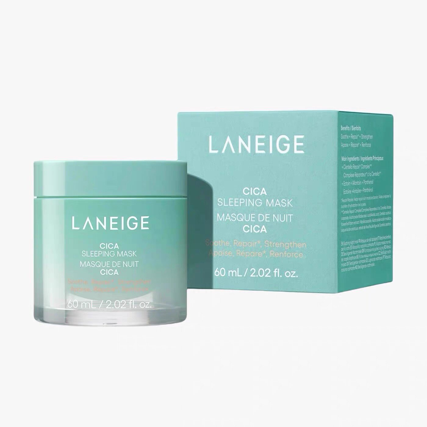 LANEIGE兰芝积雪草睡眠面膜60ml 舒缓修h受损肌肤 强化保湿屏障