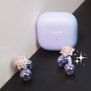 华为freeclip二代耳夹耳机一代钻扣装饰配饰女满钻可旋转雪花耳扣