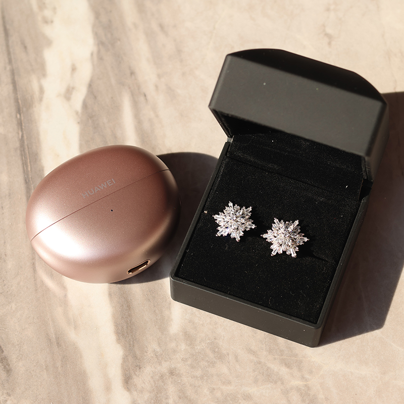 FreeClip2代耳夹耳机1代2025新款钻扣装饰配饰女满钻旋转雪花耳扣