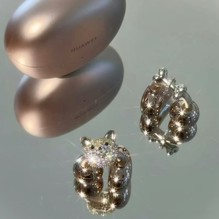 华为freeclip二代耳夹耳机一代配饰钻扣耳饰耳扣AB款小狗柴犬可爱