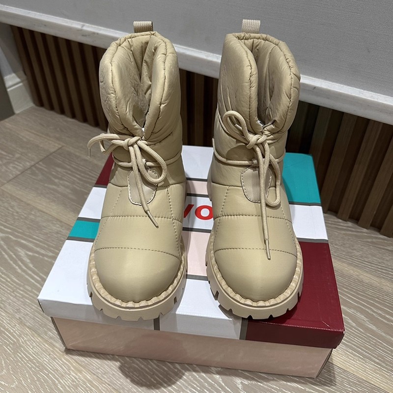 清仓捡漏~俄罗斯单~冬季保暖夹棉羊毛短筒雪地靴女棉鞋防水羽绒布
