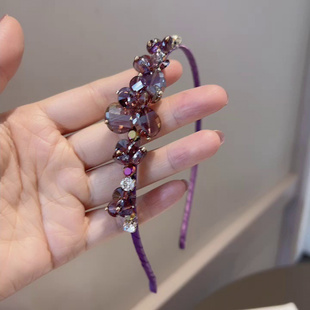精致水晶发箍仙女水钻手工穿线头箍甜美百搭发卡发饰头饰压发 新款