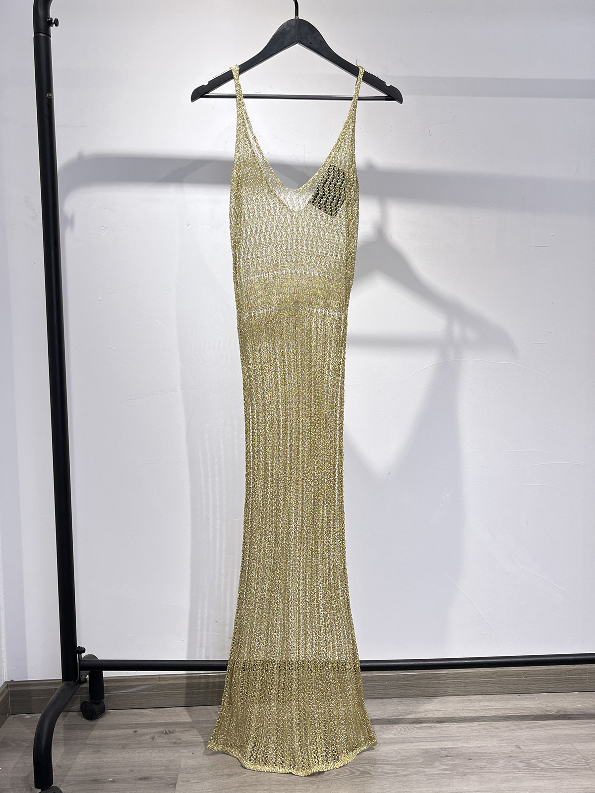031429E primary sexy pure desire ~ V-neck Hollow out Self-cultivation Show thin camisole Dress Spain style Knowledge store