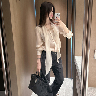 韩国进口 垂坠质感领带衬衫 官网直邮 Nasha 2025冬 Partysu