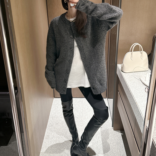 partysu 韩国进口 官网直邮 2025冬 Nose 很厚实的马海毛开衫