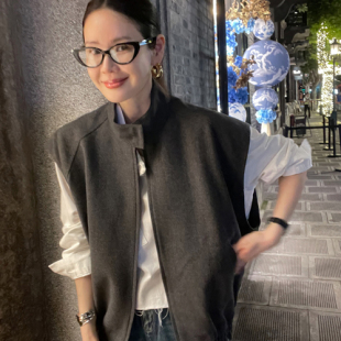 Lure Partysu 2025秋 官网直邮 宽松拉链立领马夹 韩国进口