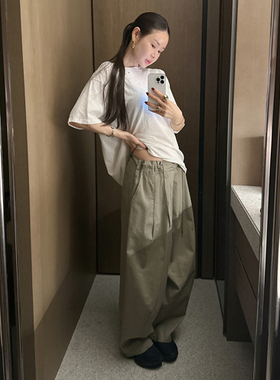 Partysu 韩国进口 官网直邮 2025秋  Buddle 基础款抽绳宽松裤子