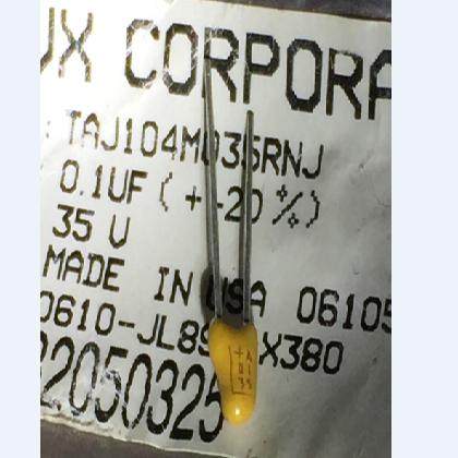 直插钽电容TAJ104M035RNJ 35V 0.1UF 104  100nf 全新原装现货