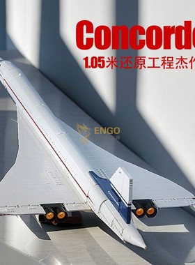 协和式飞机客机男孩巨大型拼装玩具航天航空模型中国积木生日礼物