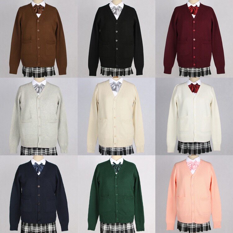 秋冬jk制服针织衫学院风毛衣外套软糯纯棉七针日本学生校服上衣