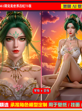 激萌原创75张 861期完美世界吕虹6K手机壁纸美图国漫美女