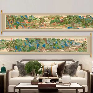 蒙娜丽莎十字绣桃花源图全景2026新款线绣中国风水画风景大幅画
