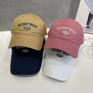SURF潮流字母刺绣棒球帽男女同款春夏时尚出游休闲百搭软顶鸭舌帽