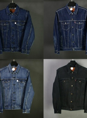 仰泳商店 LVS 蓝色复古经典休闲四袋牛仔夹克外套vintage古着