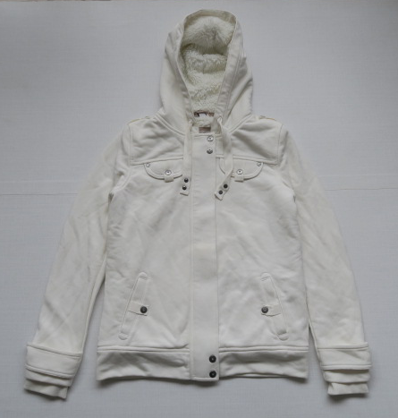 特价 美单女款秋冬加毛连帽拉链厚长袖外套、卫衣